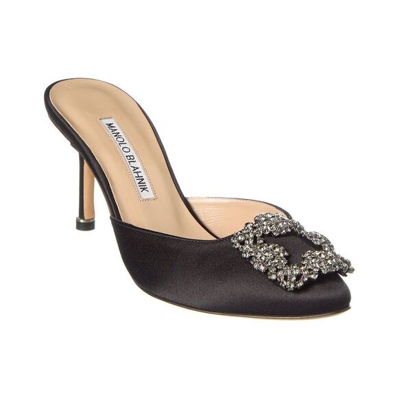 Manolo Blahnik Shoes - Manolo Blahnik Hangisi 70 Satin Mule